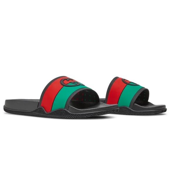 Gucci Red and Green Slides - Picture 1 of 3